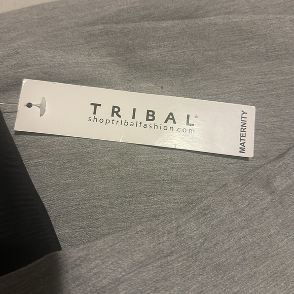 NWT Tribal Maternity Cropped Pants heathear gray size 10 - Picture 10 of 11